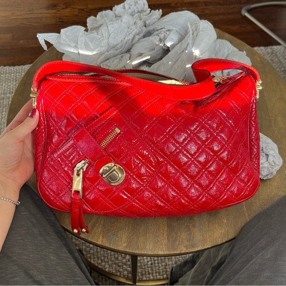 Marc Jacobs Red Patent Shoulder Bag - Picture 9 of 10
